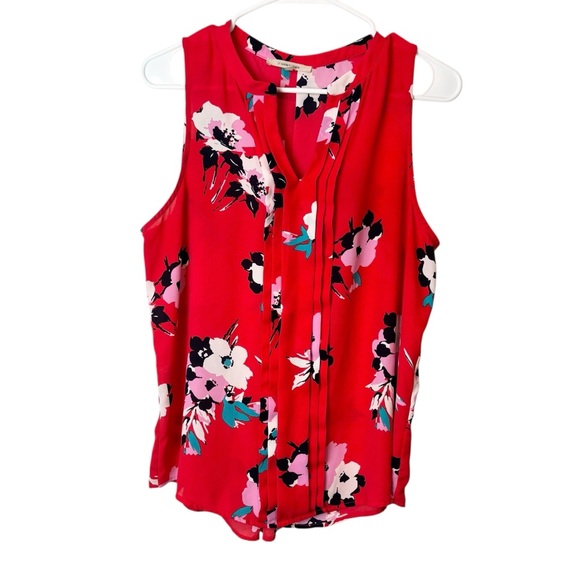 41 Hawthorn Red Floral Sleeveless Blouse - Picture 1 of 5
